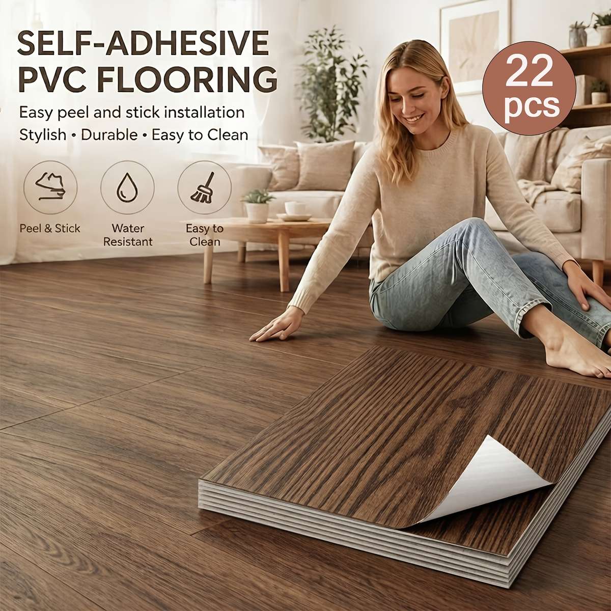 Self Adhesive Floor Stickers Gybdm12 30.5Cm*30.5Cm 22Pieces