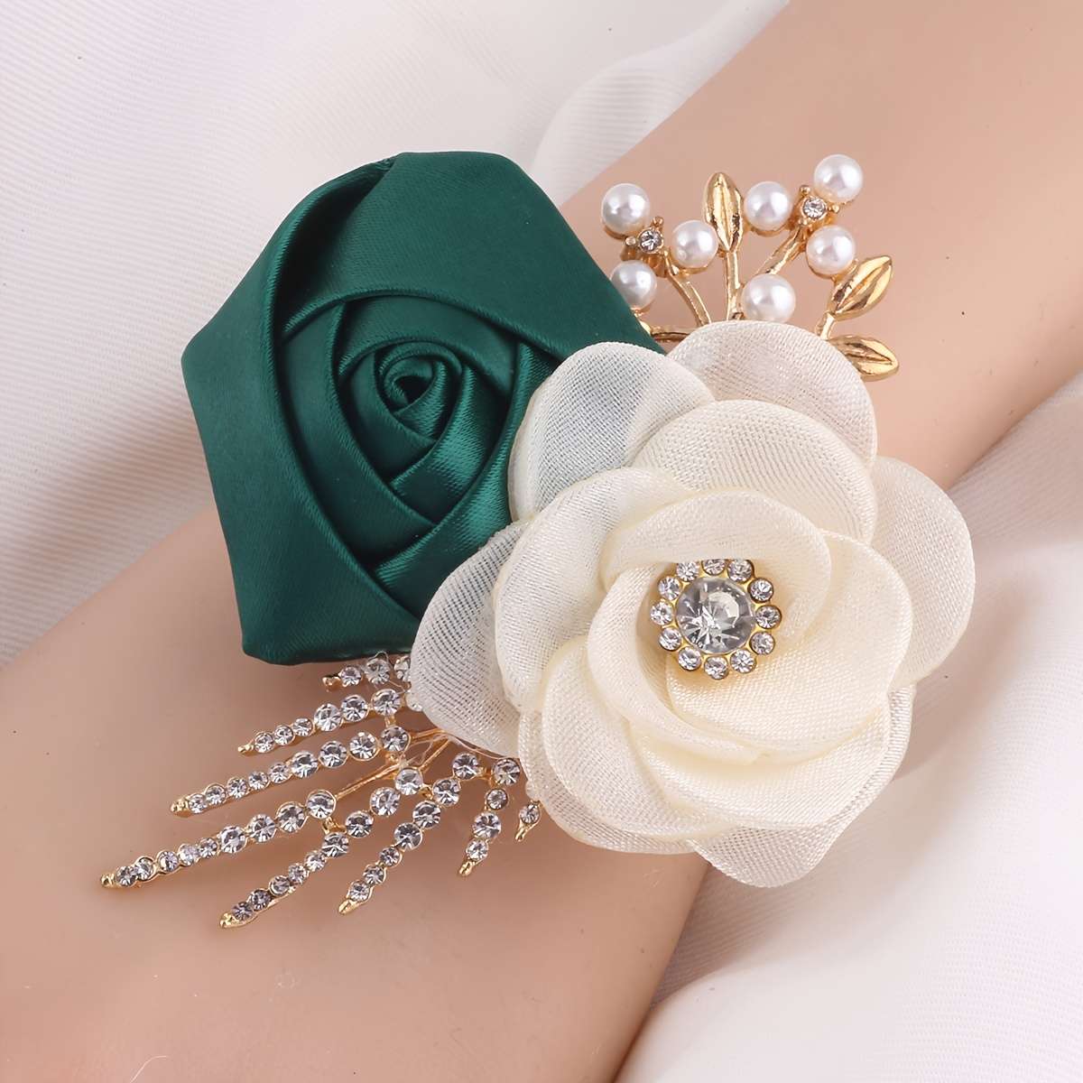 Wedding Supplies Color 4Pcs Royal Blue Wrist Flowers