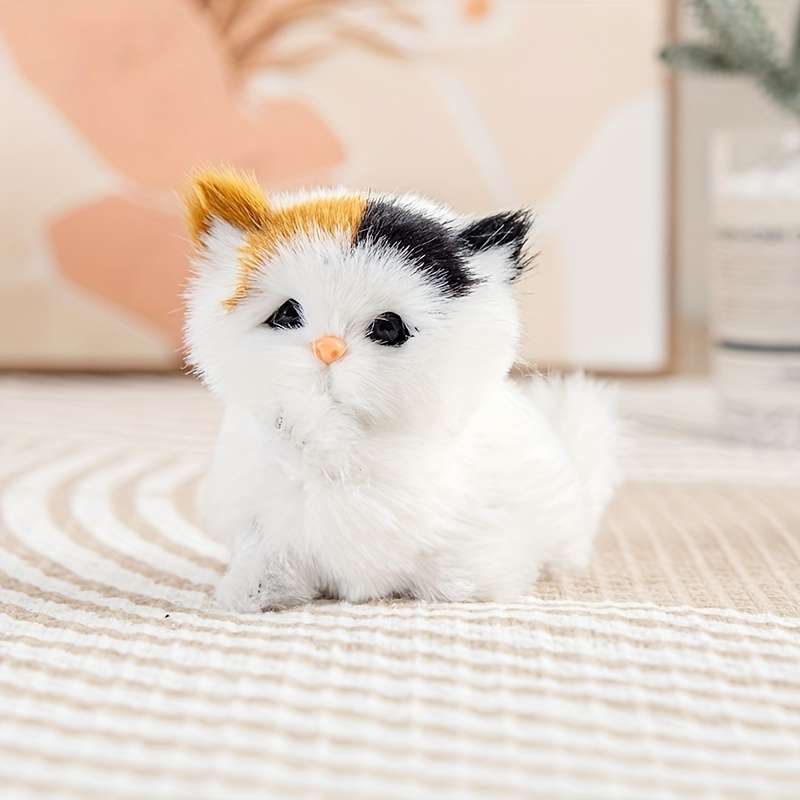 Plush Toyss color White Cat size Pet Companion