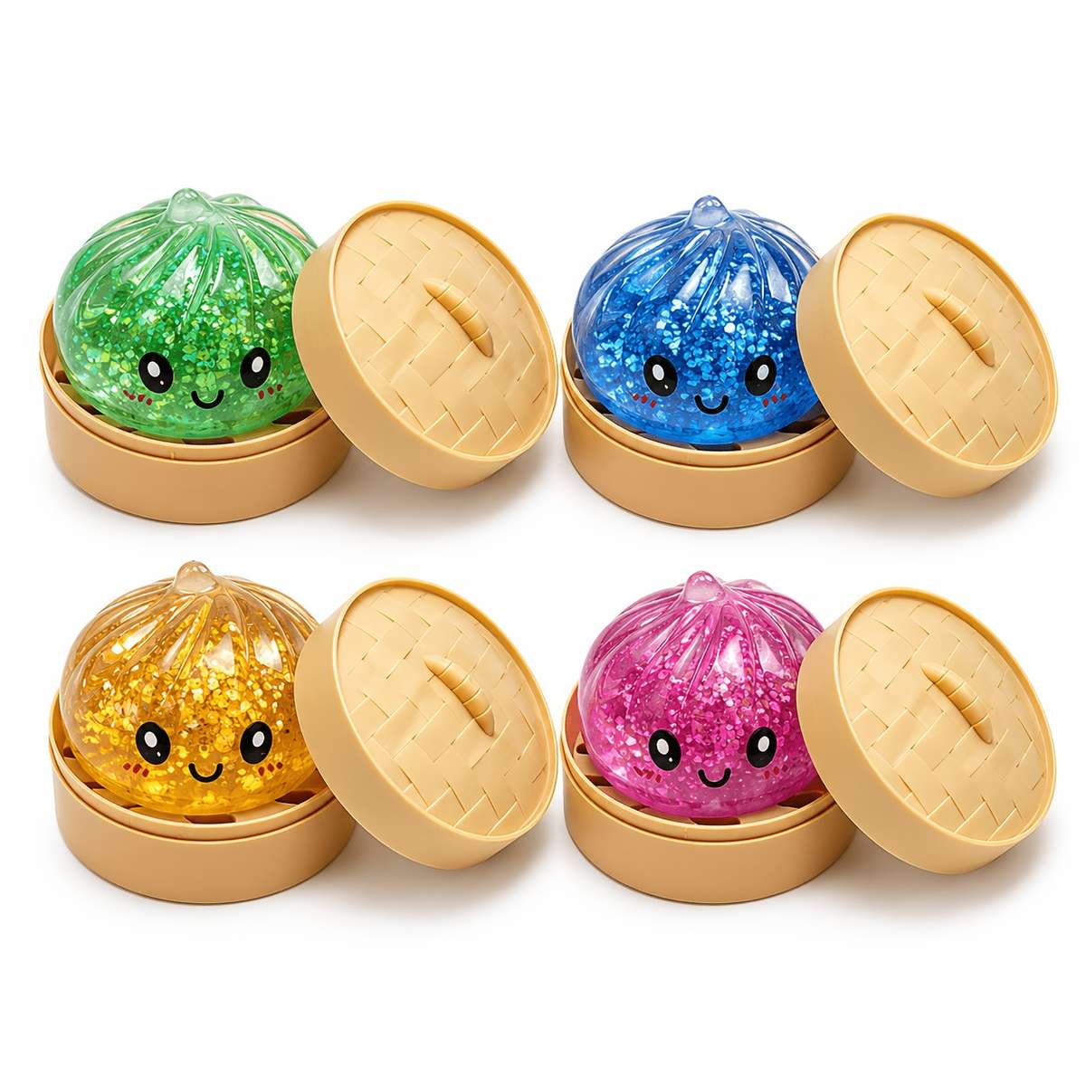 Squeezable Toys Color Random Color Quantity 3 Piece Set 1 Bread 1 Lid 1 Base