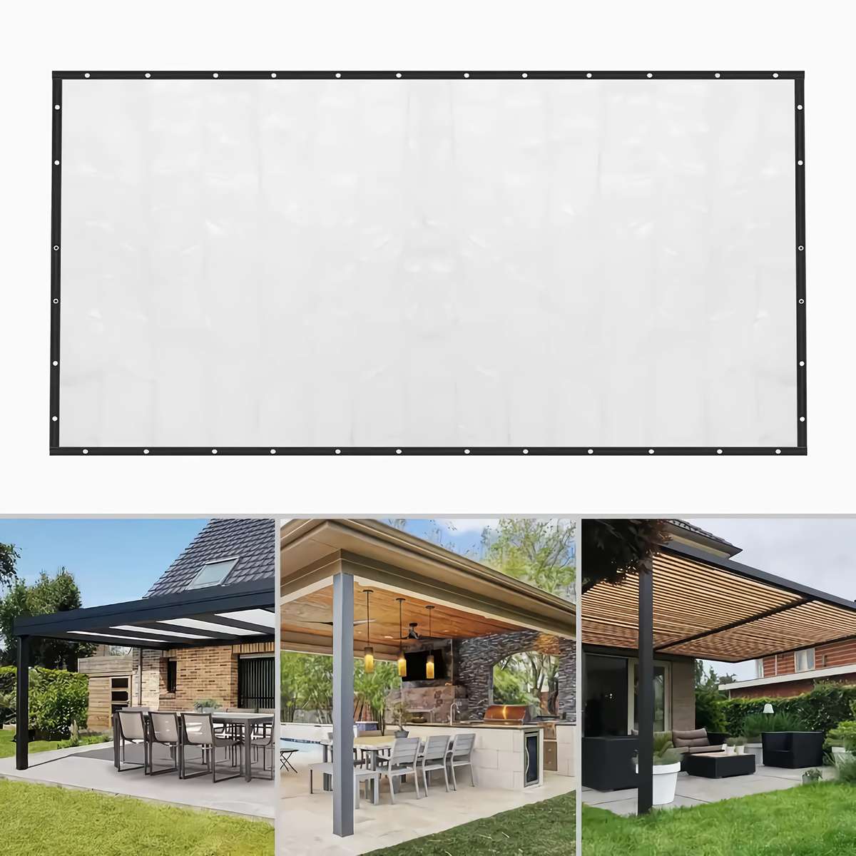 Transparent Rainproof Fabric Size 2.5M X 6.0 M 8.2 * 19.7Ft