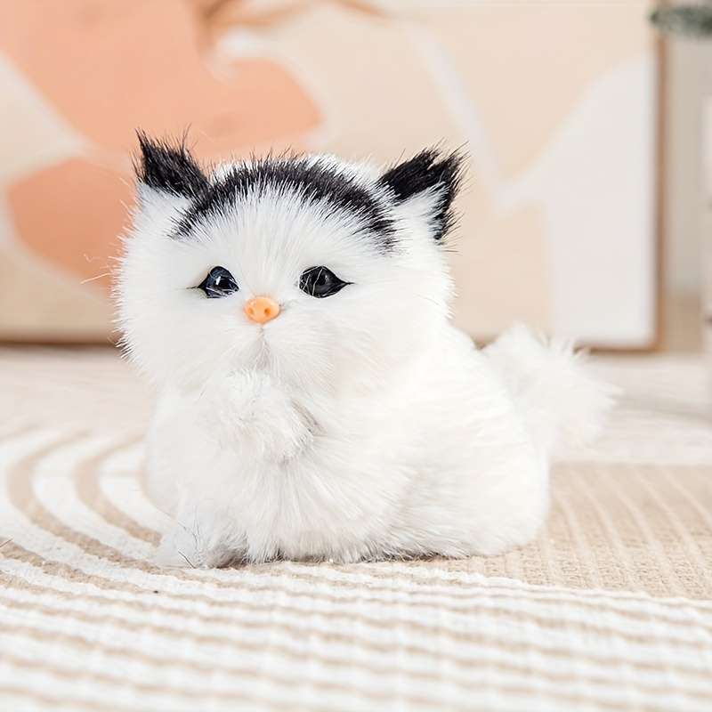 Plush Toyss color White Cat size Pet Companion