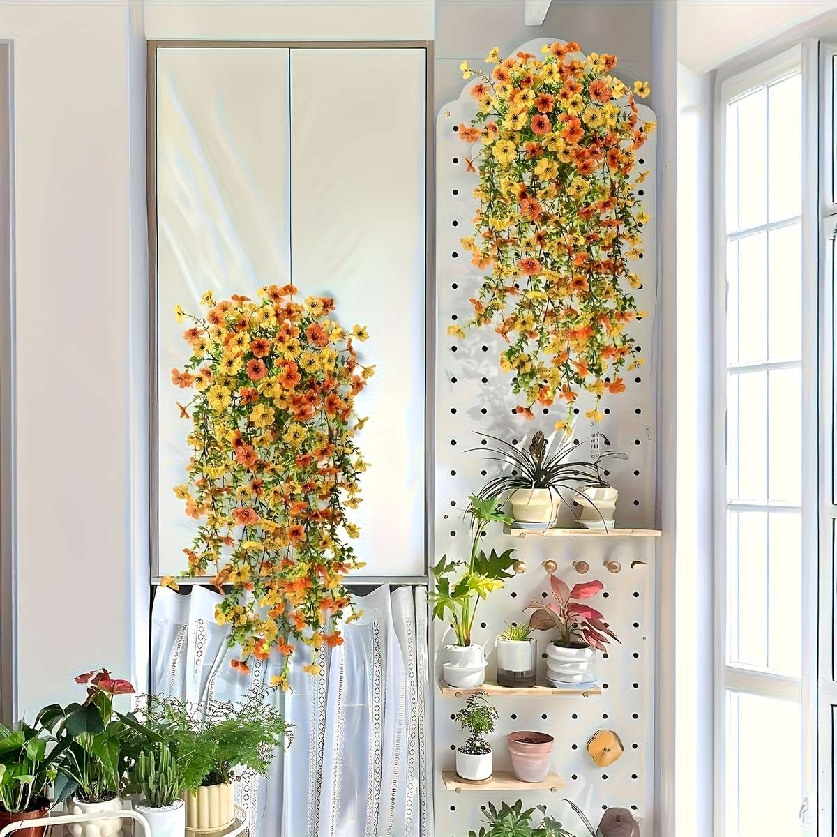 Simulated Flower Color Orange Yellow  Quantity2Pcs