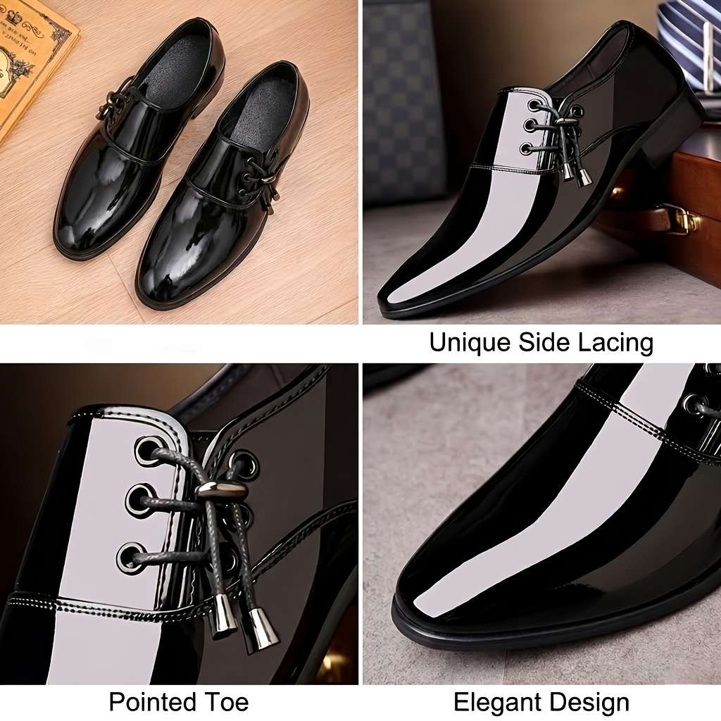 Mens Leather Shoes Color Black Sizeuk 8