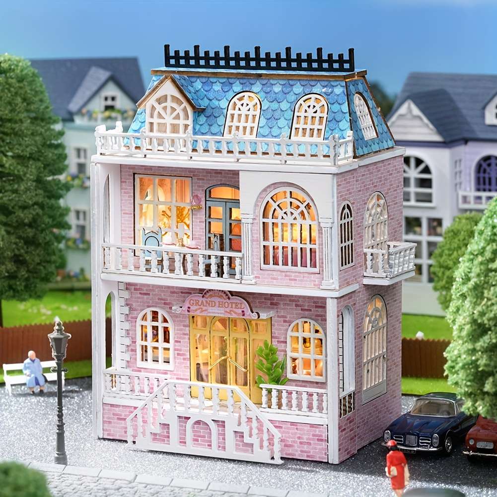 Building Toy Architectural Model Toy Set Style Pink