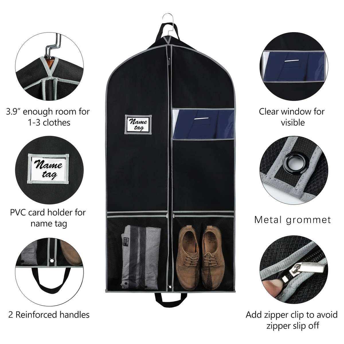 Clothing Dust Bags Color Black Quantity2Pcs