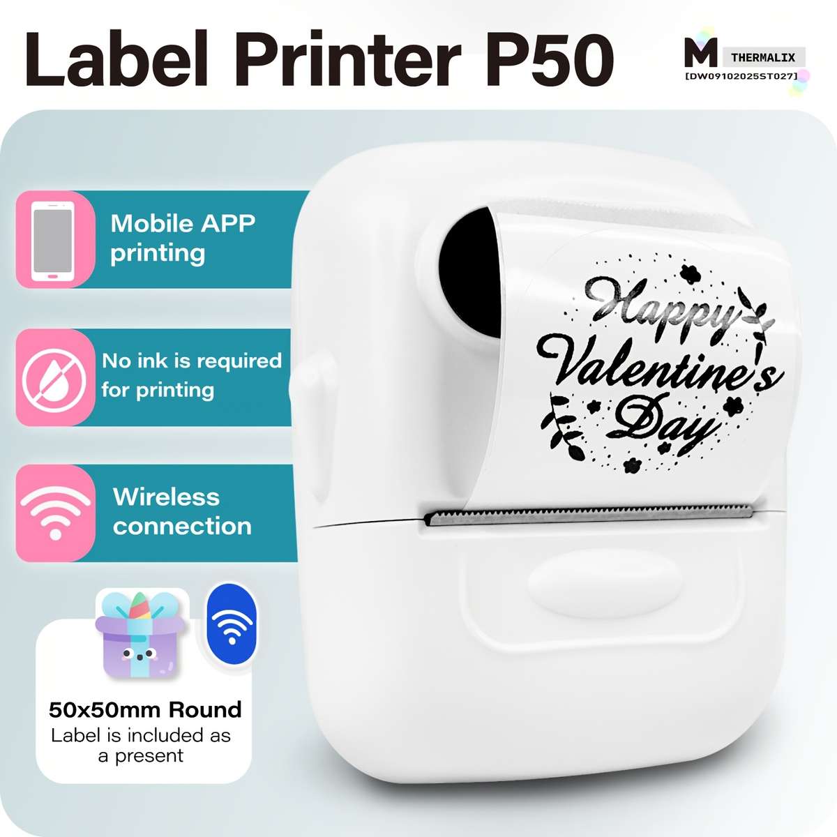 Printer Color White Size 1 Printer  1 Roll Of White Label Paper