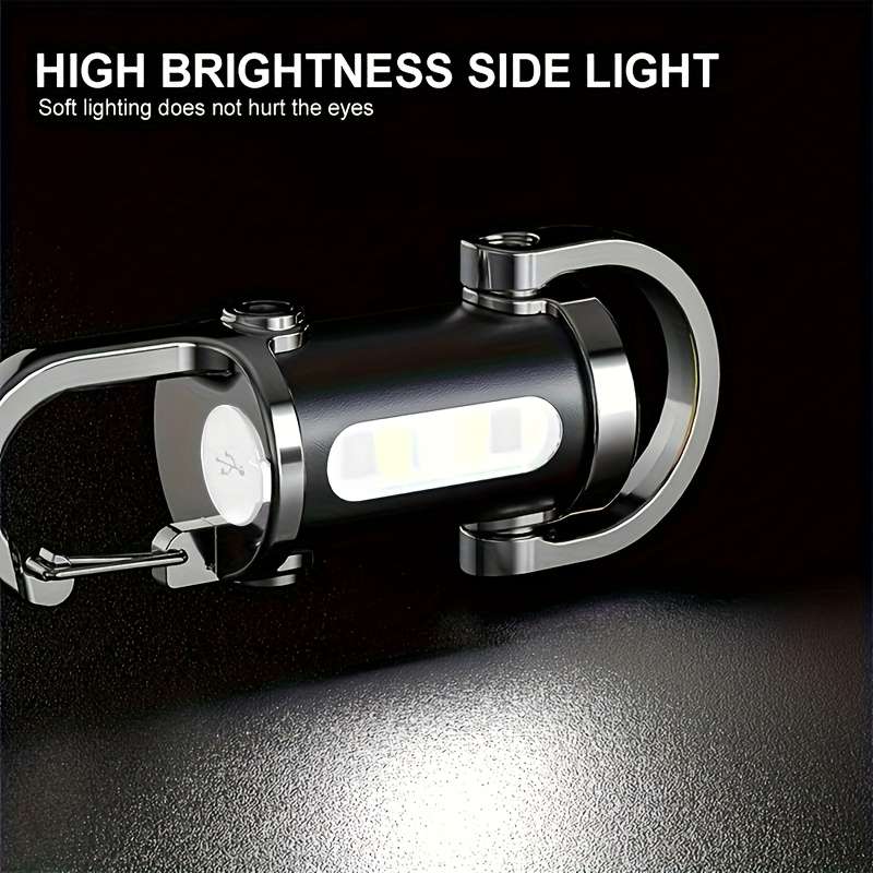 Multifunctional Rechargeable Keychain Flashlight Mini Pocket Led Light 7