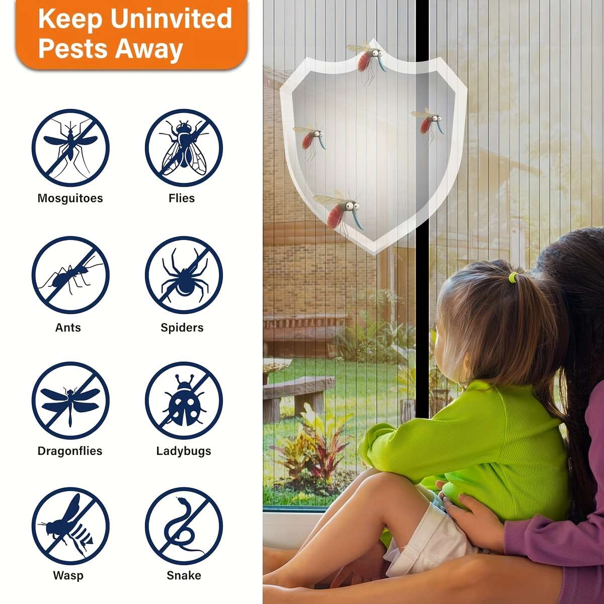 Mosquito Screens For Doors And Windows 2Pcs