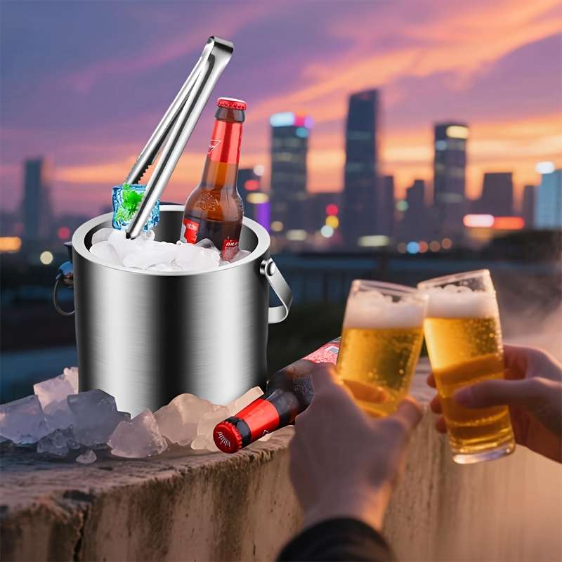 Ice Bucket Items 2Pcs2L70Oz Ice Buckettongs