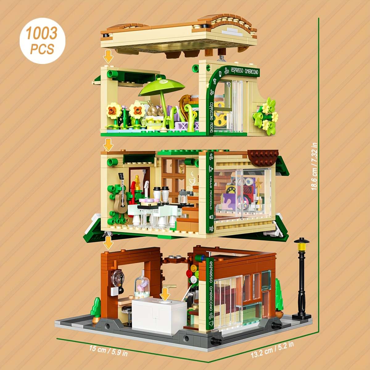 Building Toy Architectural Model Toy Set Style 613031 Floral Breeze Villa  998Pcs