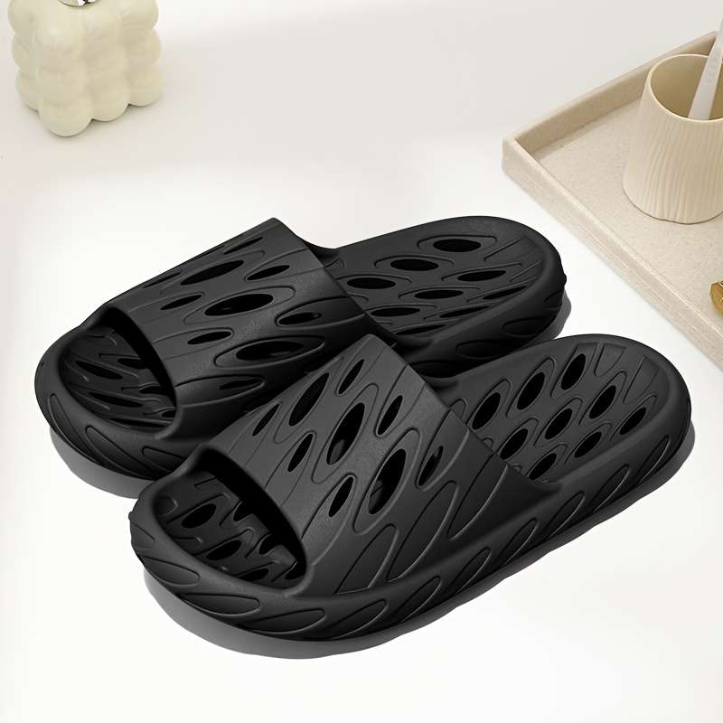 Men Slippers Summer Style Black Size Uk 8.5 To 9
