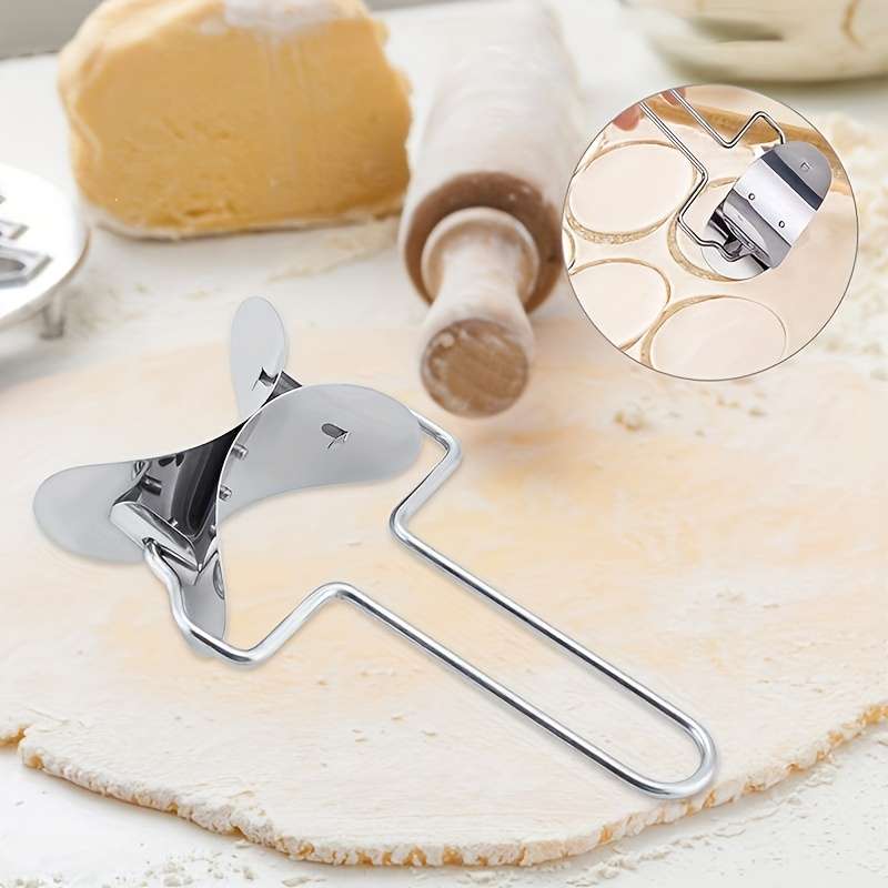 1pc Stainless Steel Dumpling Maker Round Dough Cutter and Dumpling Press DIY Kitchen Tool fo