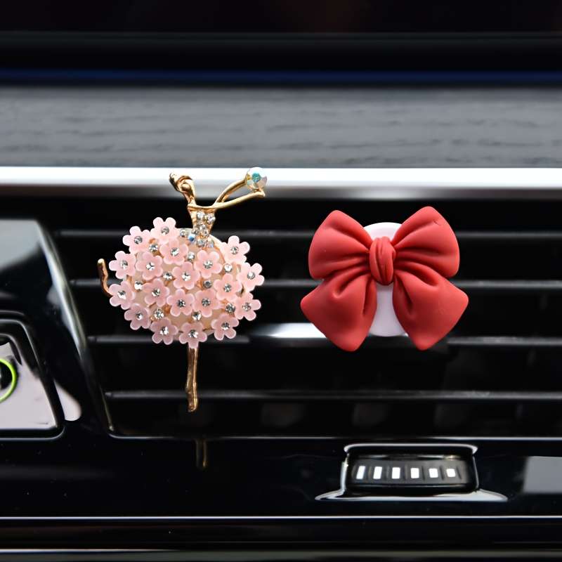 Car Interior Decor Items 2 Pink Ballet Girls