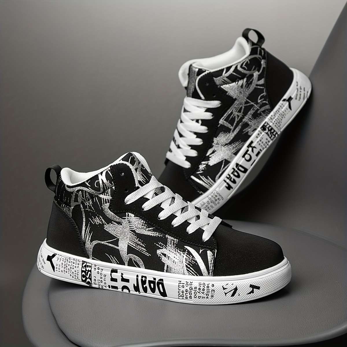 Sneakers Color Black And White Sizeuk 7