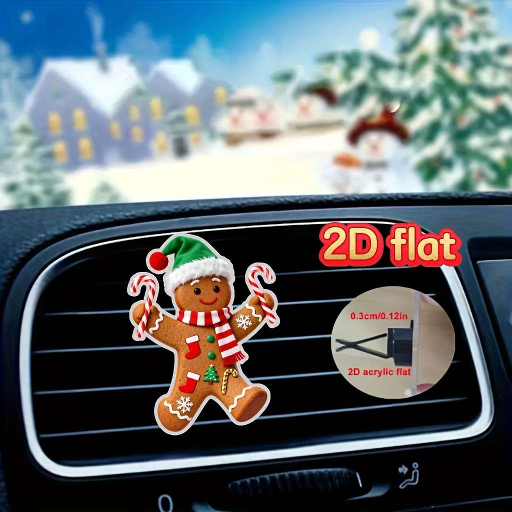 Car Interior Decor Style Christmas Gingerbread Man