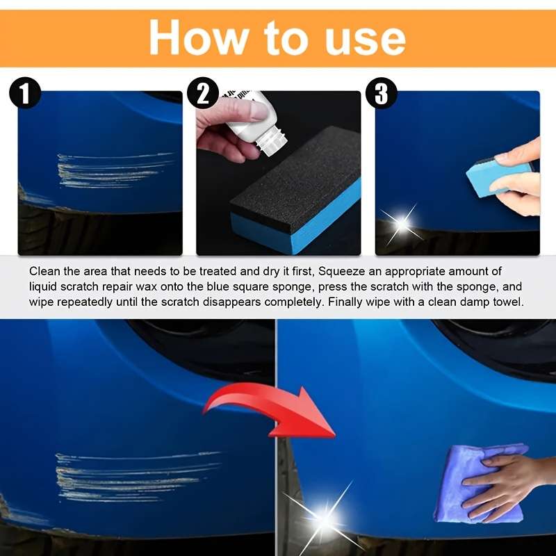 Car Scratch Repair Tool Capacity 100Ml Add Sponge