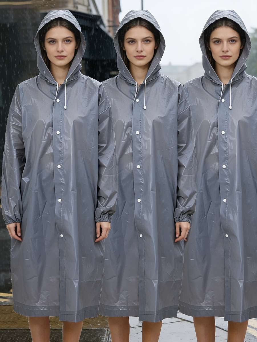 Raincoat Grey Size Asian Onesize