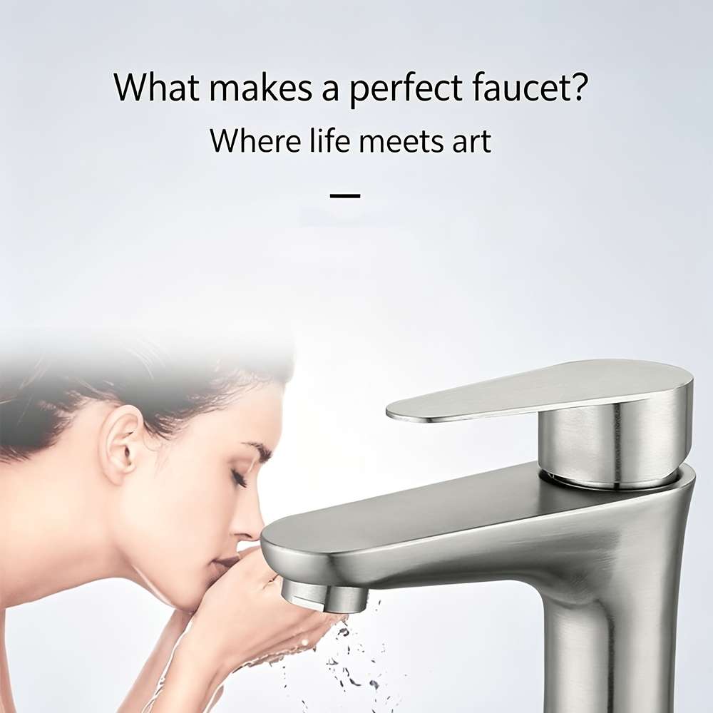 Faucet Silvery Brushed   2 80Cm Water Inlets
