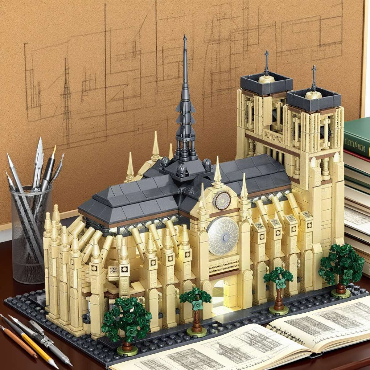 3D Building Model Puzzle Set Model Gms T2106