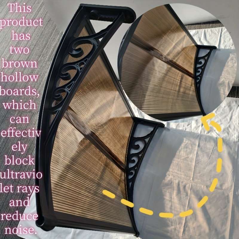 Shade Awning Style 2 Panels  2 Brackets