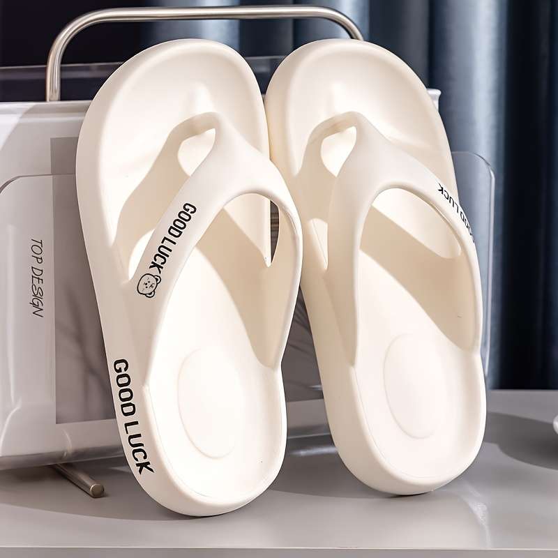 Ladies Summer Flip Flops White Uk 3.5-4