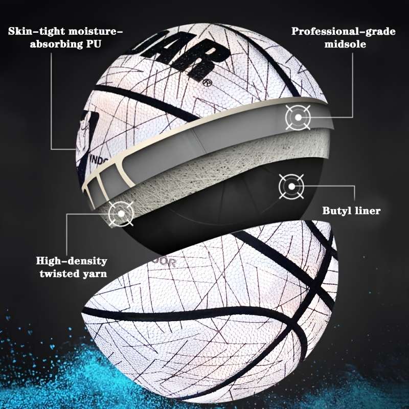 Basketball Model Reflective White Size 7 Ball