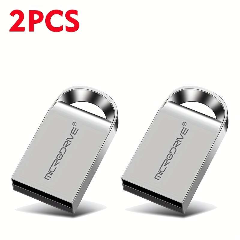 Usb Flash Drive Color Silvery 2Pcs Storage 4Gb