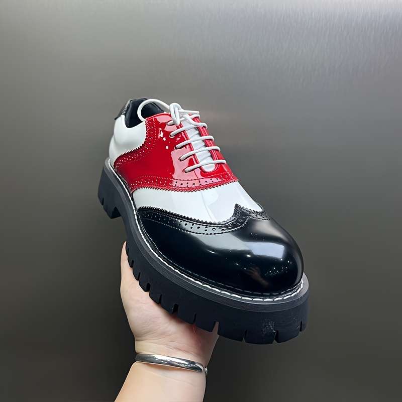 Mens Leather Shoes Color Red Sizeuk 8