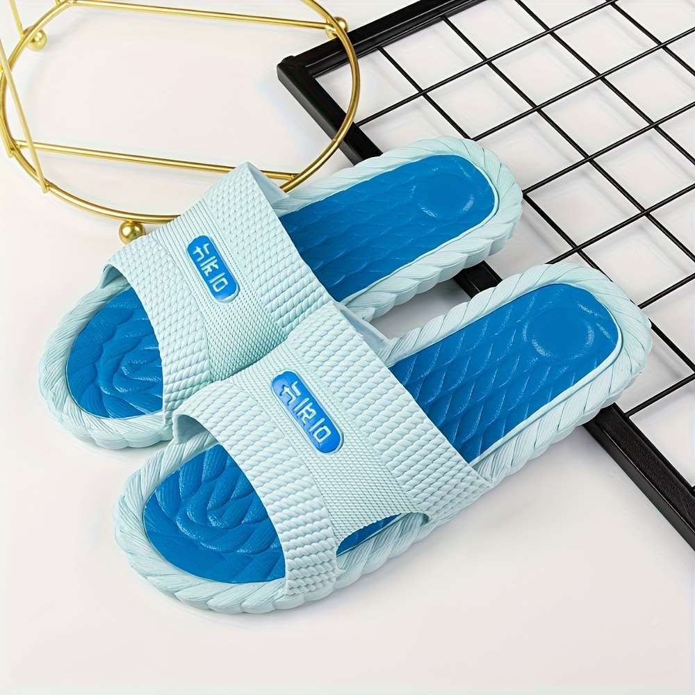 Men Slippers Summer Style Sky Blue Size Uk 7