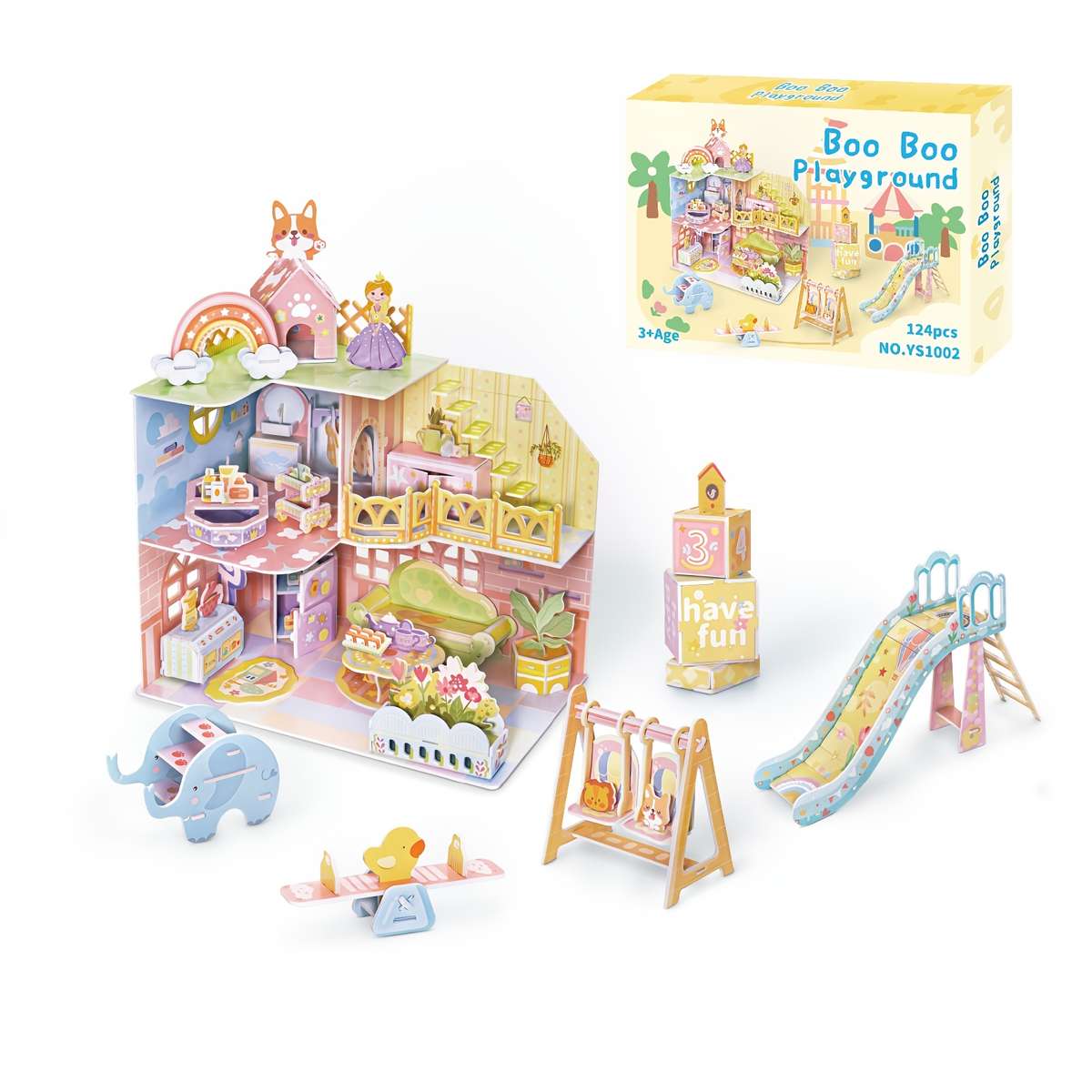 Building Toy Architectural Model Toy Set Style Happy Paradise