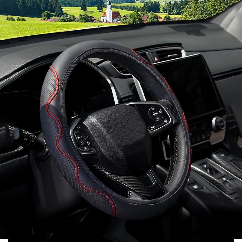 Car Steering Wheel Cover Red Quantity