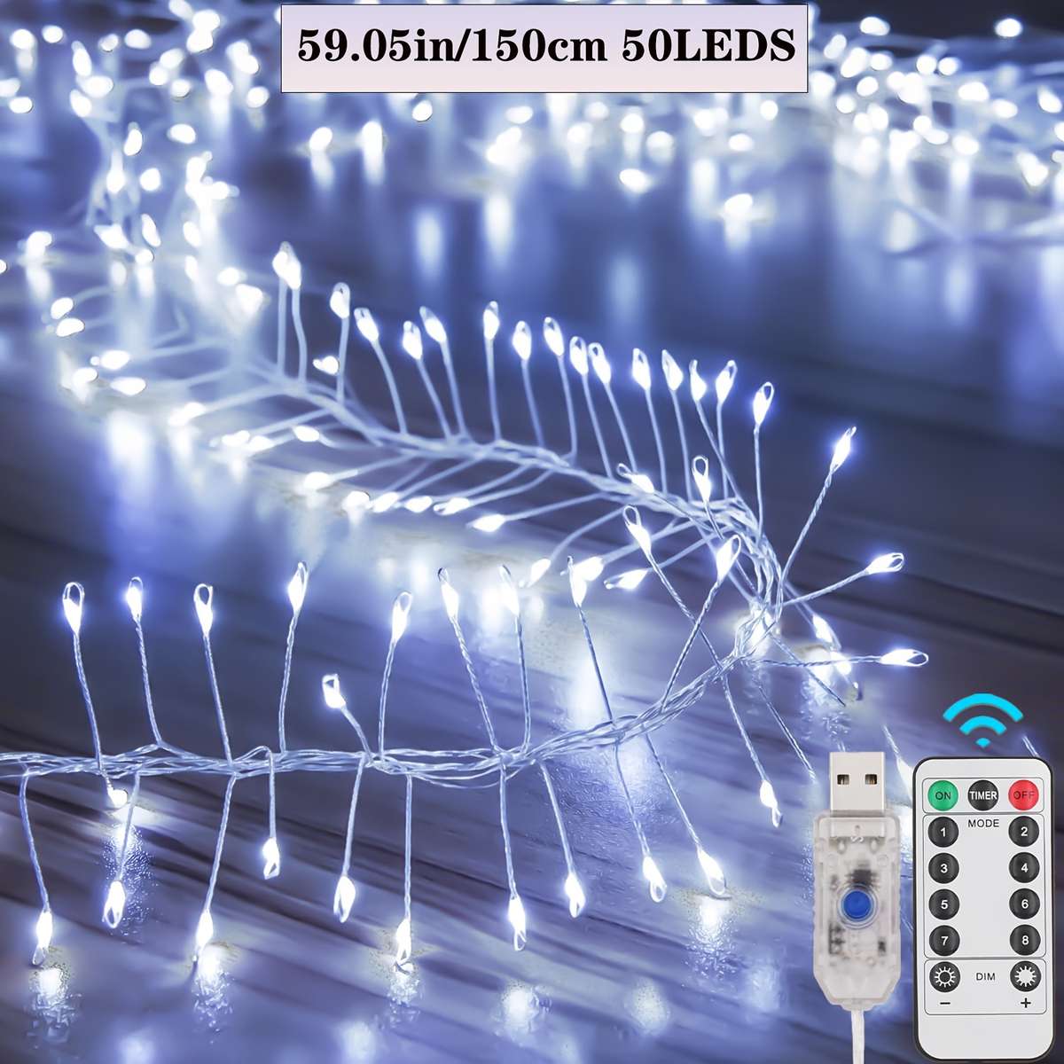 50Led Usb Powe Smart Led  Red