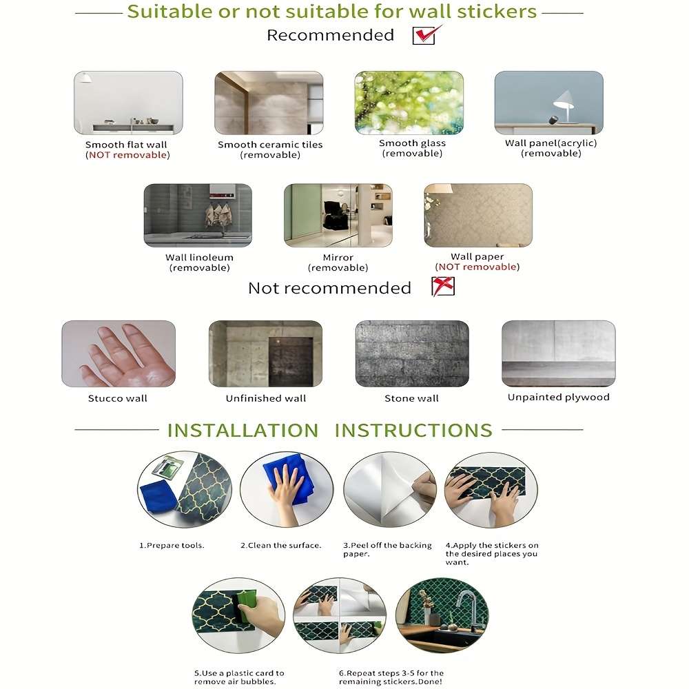 Wall Stickers Size 19.68In50Cm*7.87In20Cm*3