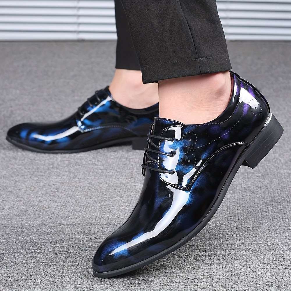 Mens Leather Shoes Color Blue Sizeuk 7.5