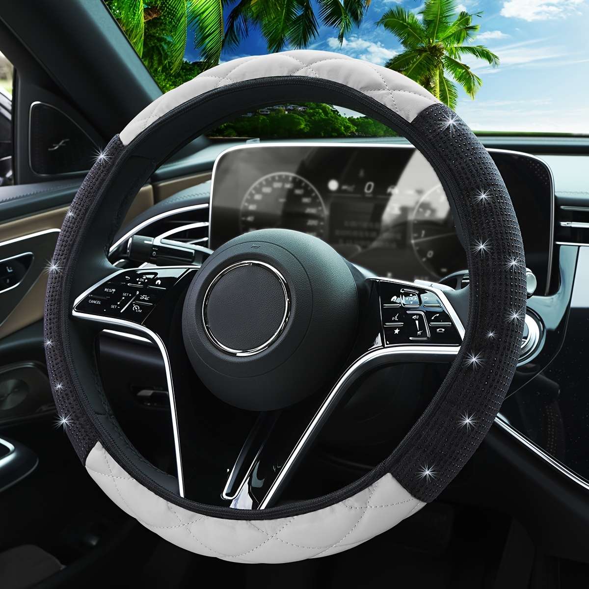 Car Steering Wheel Cover Black