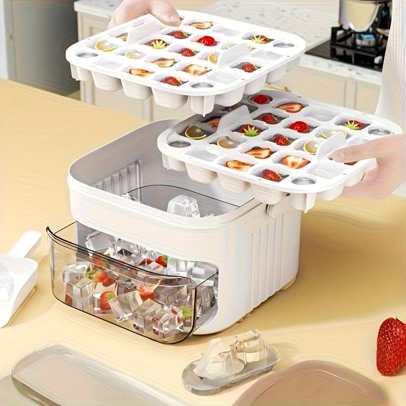 Ice Maker Color Ivory White Model25 Ice Trays For A Single Layer