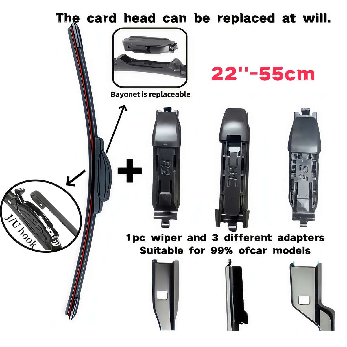 Windshield Wipers Items 14 35Cm Wiper  3Pcs Replacement Heads