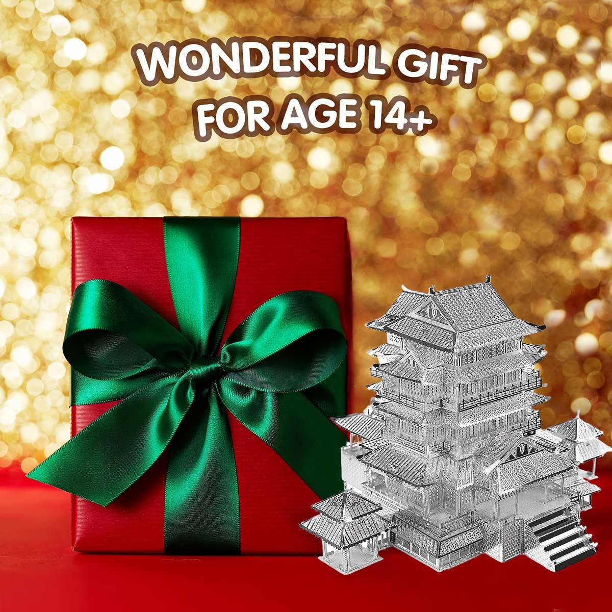 3D Building Model Puzzle Set Style Tengwang Pavilion