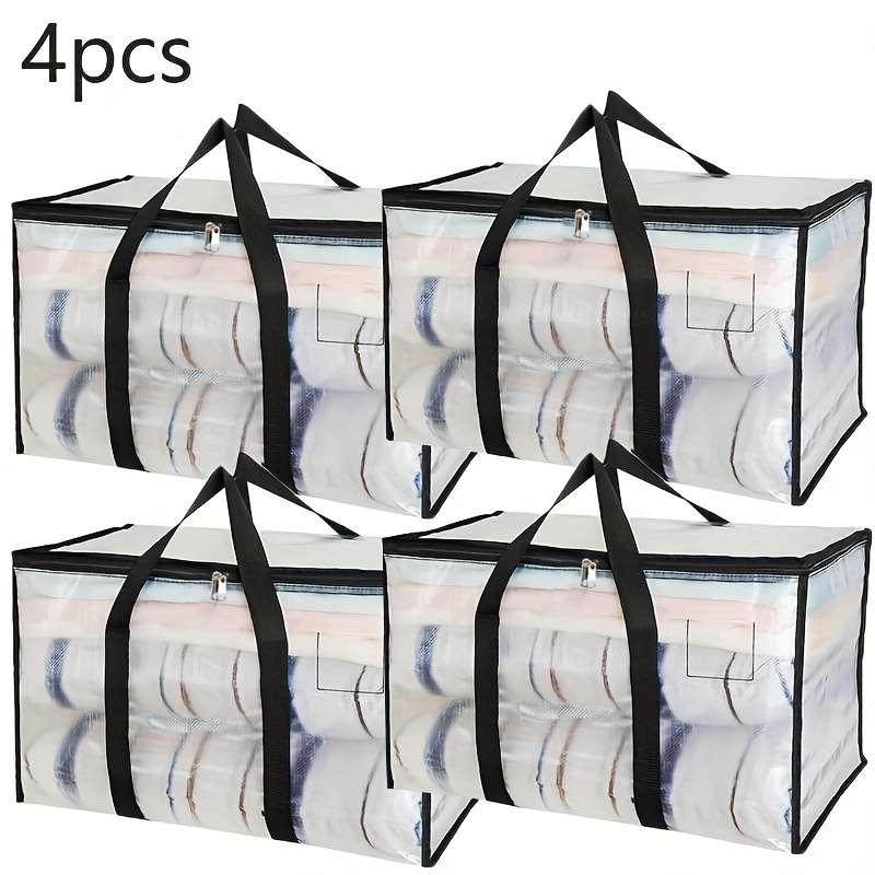6Pcs 2 4 Heavy Duty Transparent Storage Bag 2 4 2 Pieces
