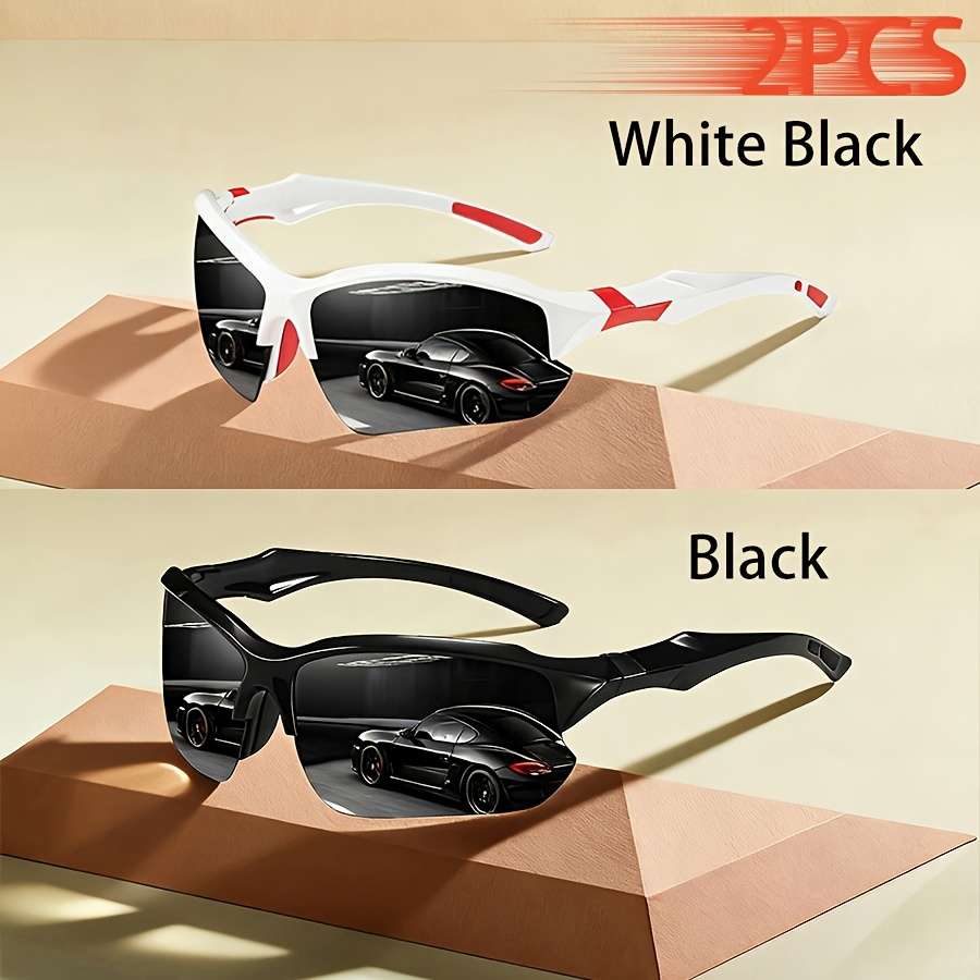 Cycling Glasses Color 2Pcs Blackred Greenmirror