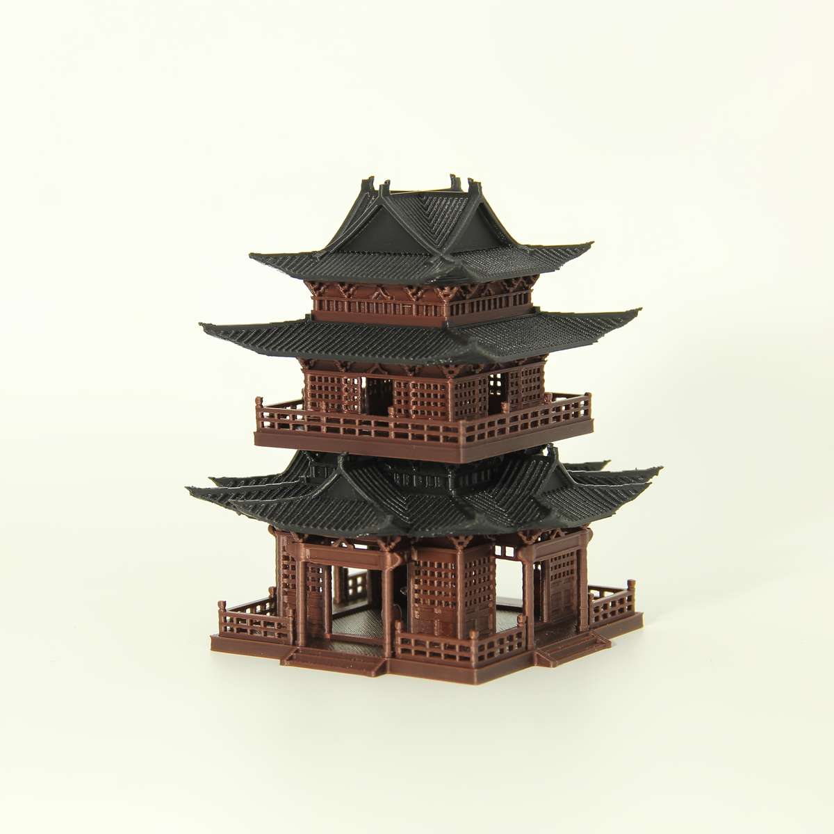 3D Building Model Puzzle Set Color Light Gold