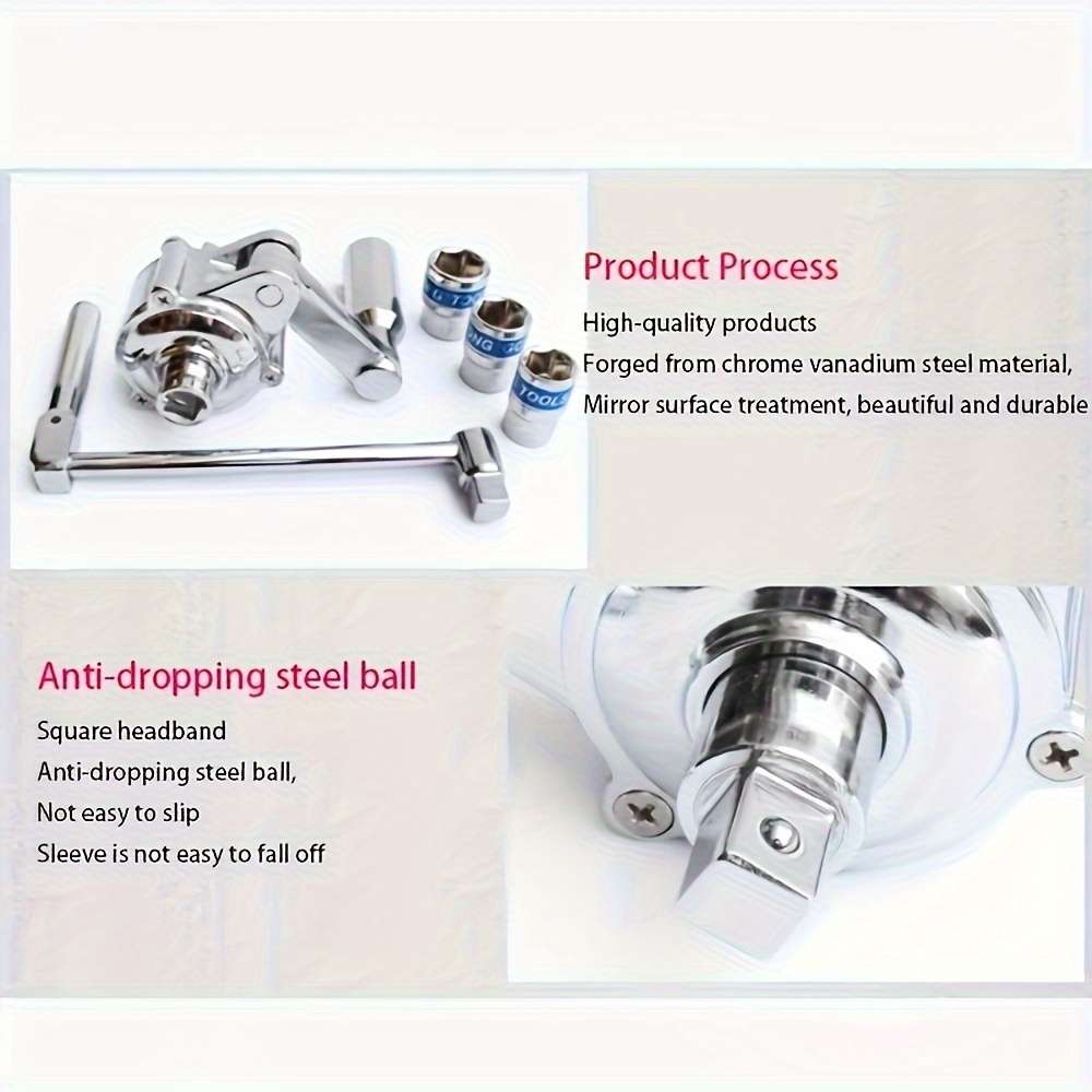 Versatile 320Nm High Torque Car Ratchet Wrench Kit