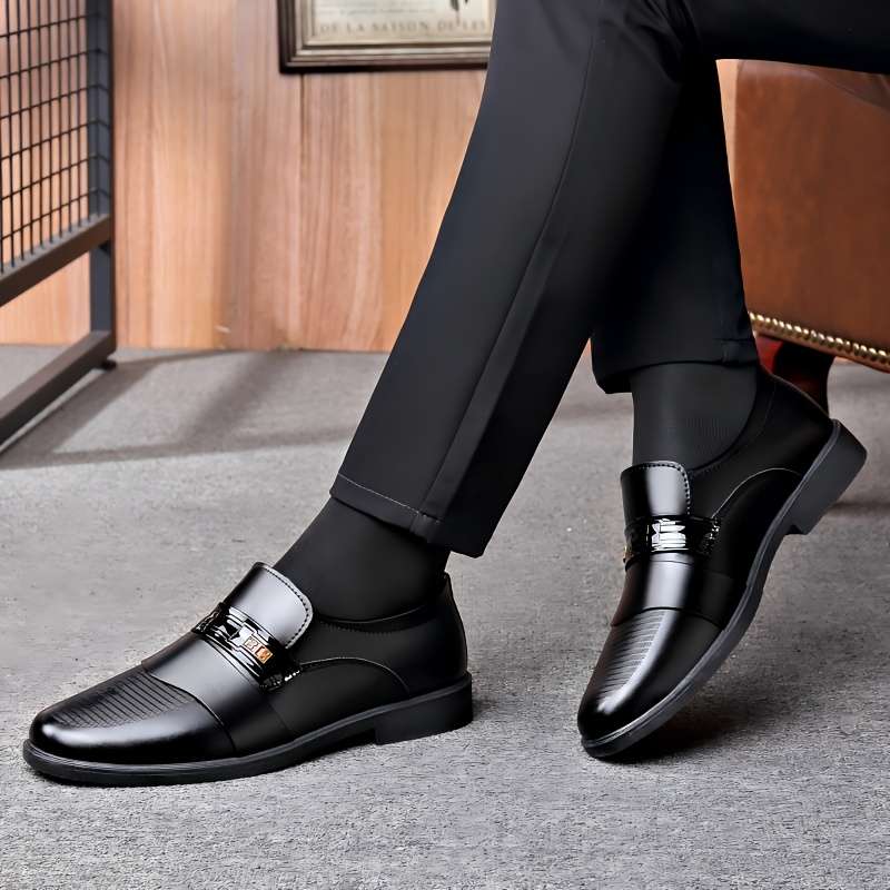 Mens Leather Shoes Color 7711 Black Sizeuk 7