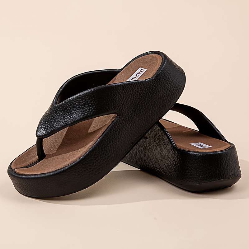 Ladies Summer Flip Flops Khaki Uk 4