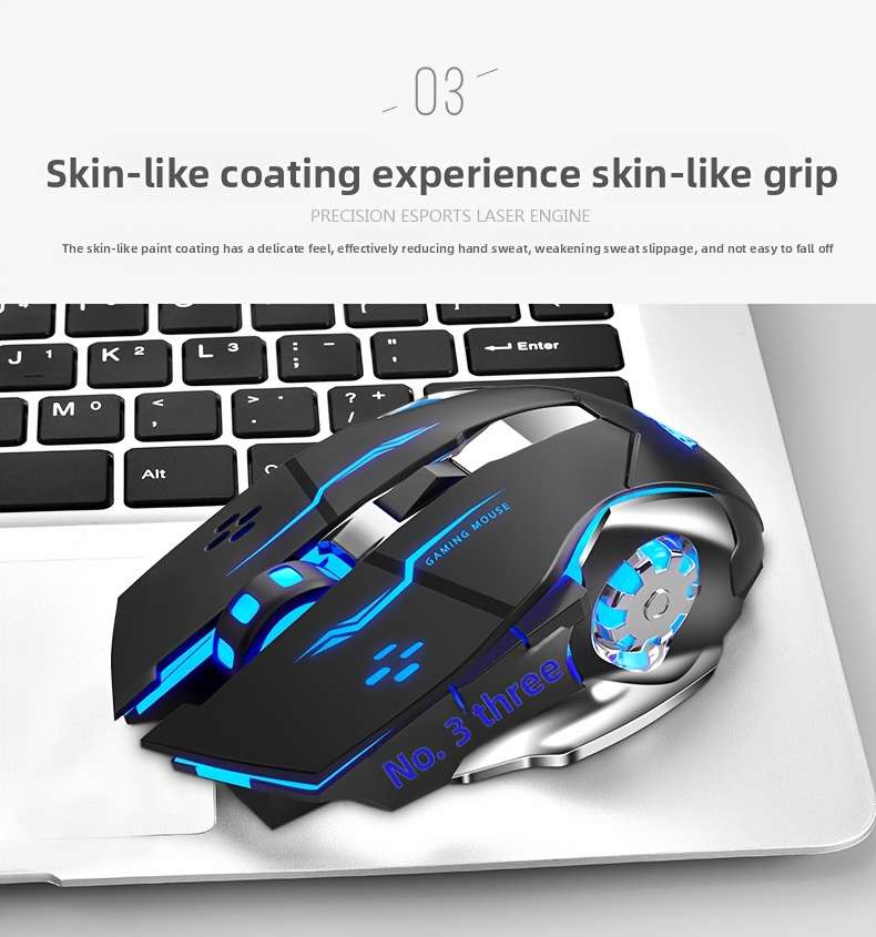 Mouse Color Black Top Version   Dual Mode Charging  Add  2.4G  Add  Light Up