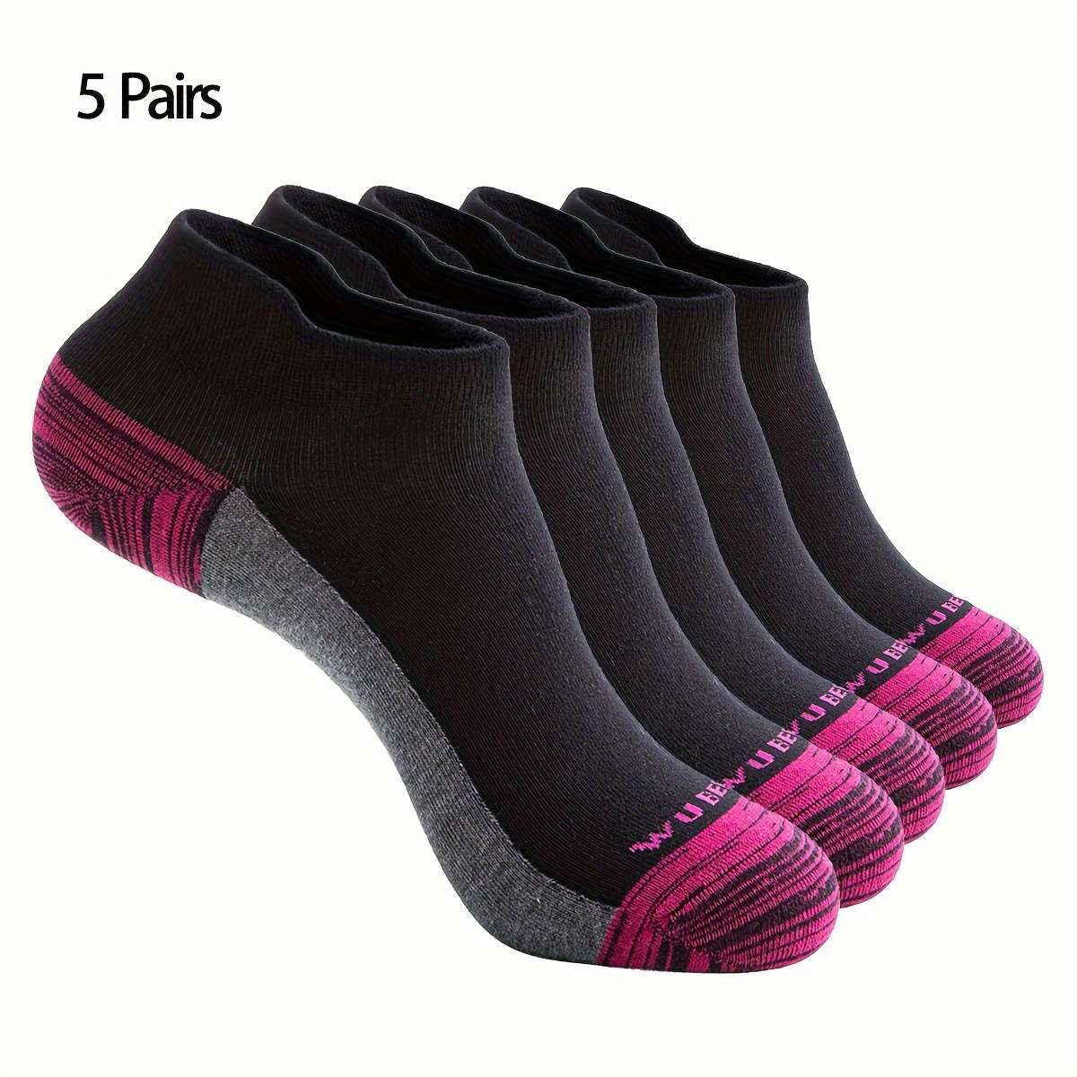 Women S Socks Color Rose Red 5 Pairs Size Onesize