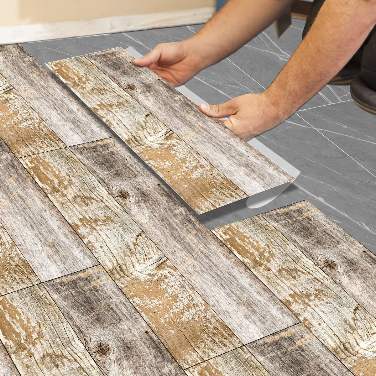 Self Adhesive Floor Stickers 40X15Cmx5Pcs