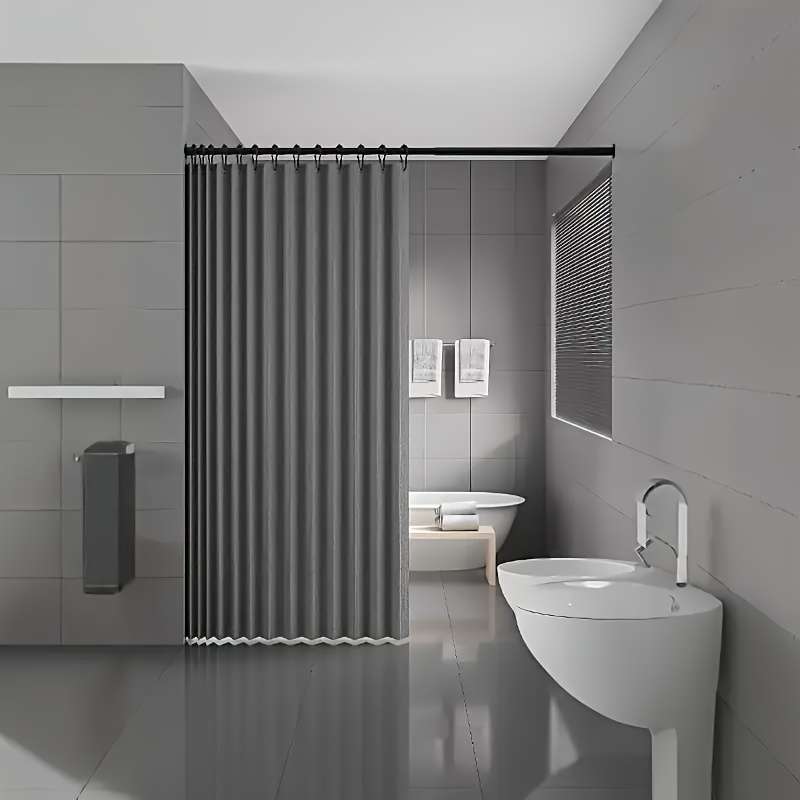 Waterproof Shower Curtain Color Grey Size 120200Cm47.278.7 In