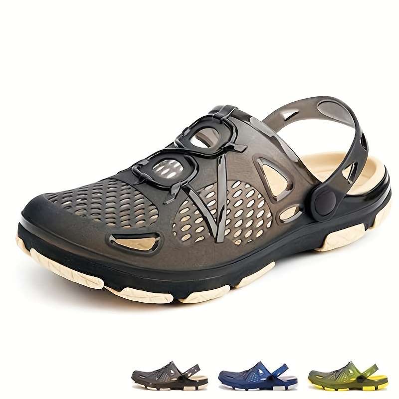 Men Slippers Summer Style Black Size Uk 7